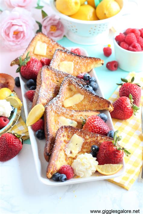 French Toast With Lemon Mascarpone Cream Giggles Galore