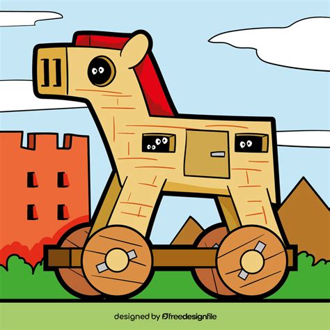 Trojan horse cartoon vector free download