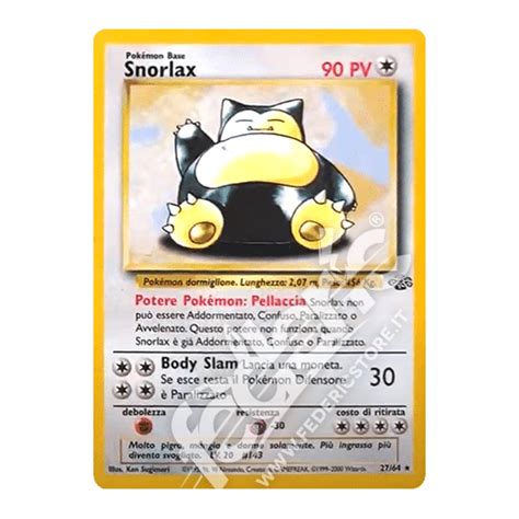 027 064 Snorlax Rara Unlimited IT MINT Federicstore