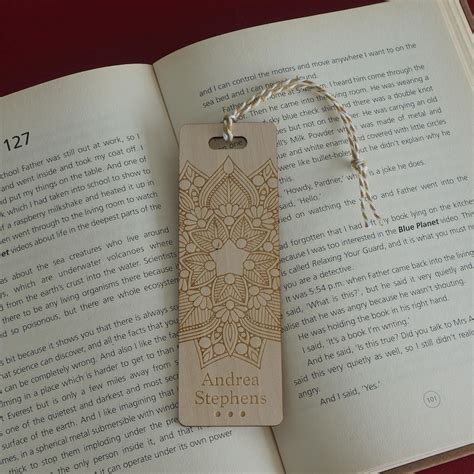 Personalised Bookmark Laser Engraved Wooden Bookmark With Etsy