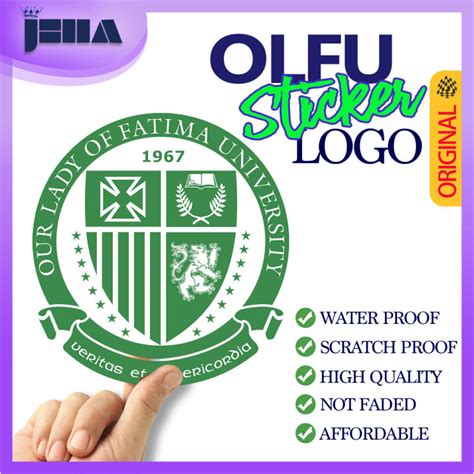 Vinyl Stickers Olfu Our Lady Of Fatima University Logo Waterproof Stickers Jeha Lazada Ph