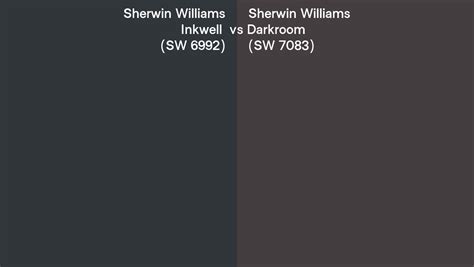 Sherwin Williams Inkwell Vs Darkroom Side By Side Comparison