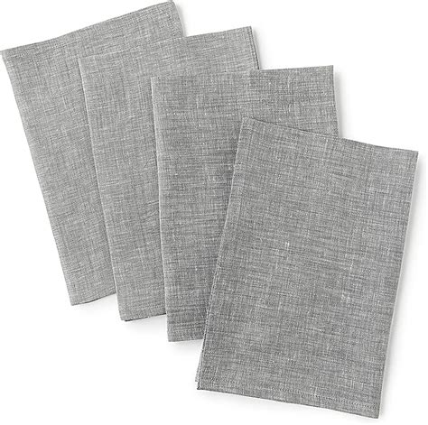 Amazon Solino Home Linen Dinner Napkins X Inch Grey