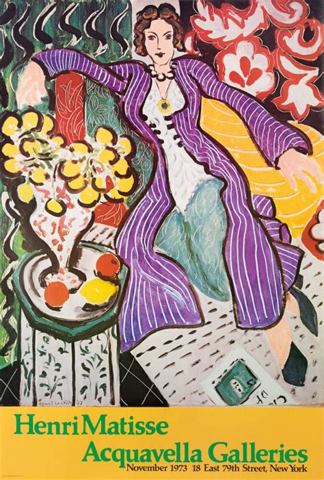 Woman In A Purple Coat 1937 Rare Poster By Henri Matisse King McGaw