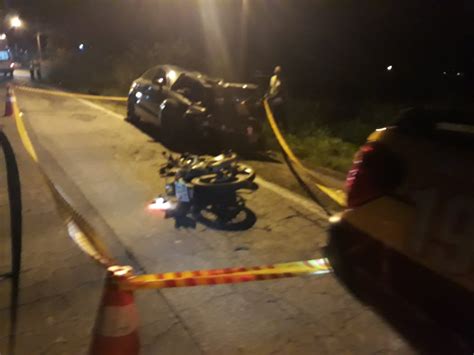 Acidente Entre Carro E Moto Na Rodovia Jorge Lacerda Termina Em Morte