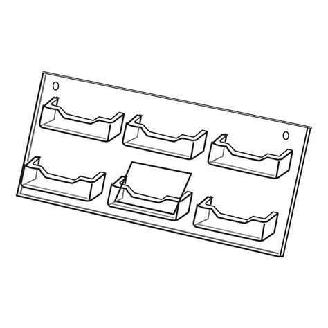 Acrylic Wallmount Multi Business Card Holder - The Fixture Zone