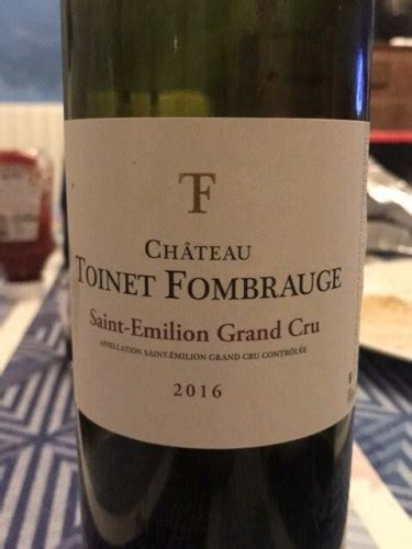 2016 Château Toinet Fombrauge Saint Émilion Grand Cru Vivino US