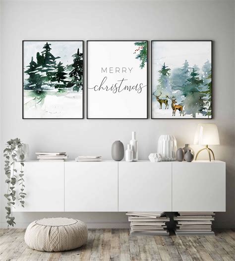 Christmas Wall Artchristmas Printable Setchristmas - Etsy