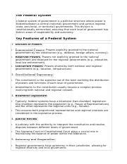 Understanding Federal Systems: Features, Examples & Pros/Cons | Course Hero