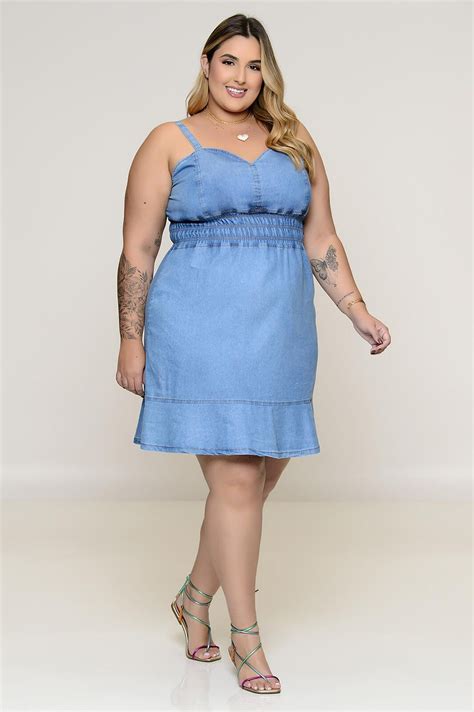 Vestido Plus Size Lastex Na Cintura Ideias Fashion Vestido Plus