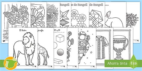 Pack De Recursos Hojas De Colorear Professor Feito