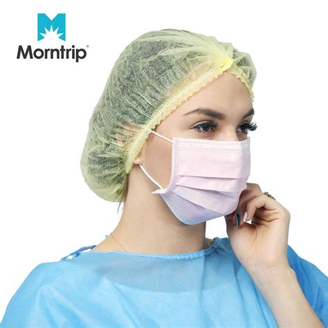 Dustproof Hospital Disposable Cap Bouffant Head Cover Non Woven