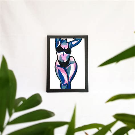 Body Positive Nude Art Print Curvy Nude Woman Print Etsy Uk