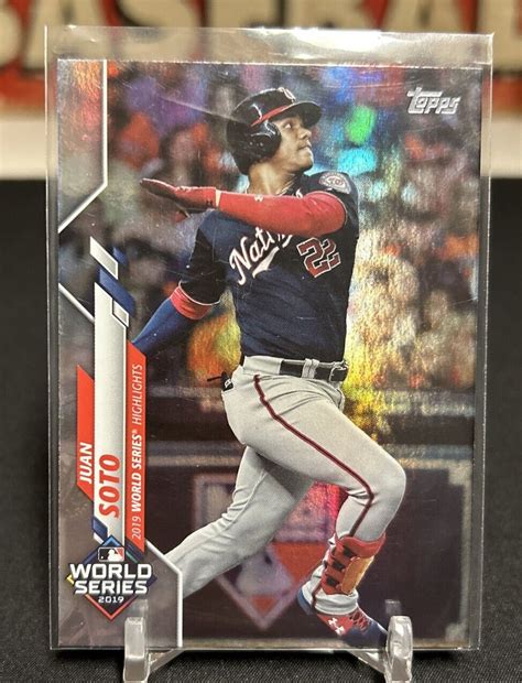 2020 Topps Series 1 Juan Soto World Series Highlights Rainbow Foil 6