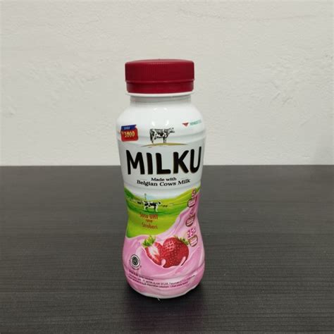 Jual Milku Uht Rasa Stroberi Botol Shopee Indonesia