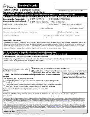 Ohip Medical Exemption Form Fill Online Printable Fillable Blank