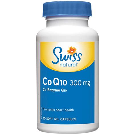 Swiss Natural Co Q10 300mg 30 Soft Gel Capsules