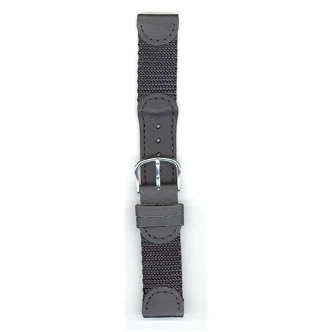 Swiss Army Brand 20001 Original 19mm Black Nylon/Leather watchband 046928200016 - watchbands.com