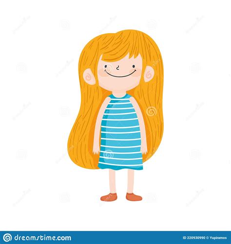 Petite fille blonde illustration de vecteur Illustration du beauté