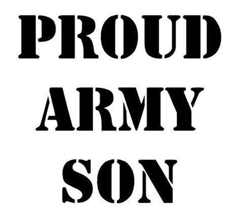 Proud Army Son Decal Sticker