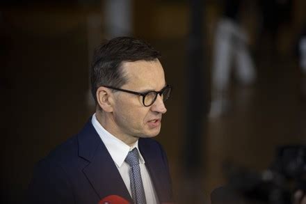 Mateusz Morawiecki Prime Minister Poland Arrives Editorial Stock Photo