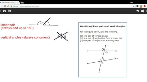 Linear Pair And Vertical Angles Worksheet