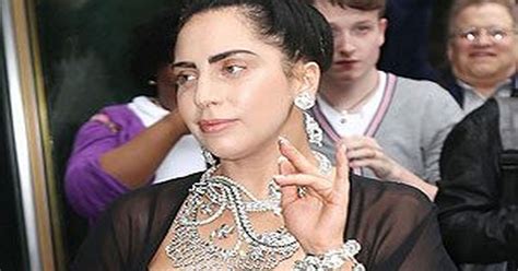 Lady Gaga Raises Eyebrows In New York By Flashing Nipples In See Through Bra Ok Magazine