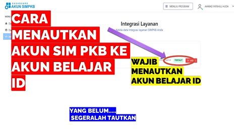 Cara Menautkan Akun Sim Pkb Dengan Akun Belajar Id Youtube