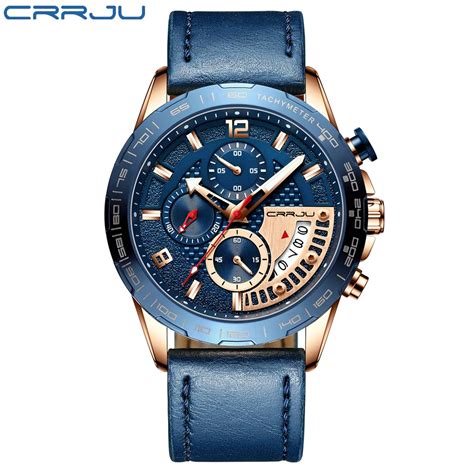 Crrju Big Dial Men S Watch Men Design Creative With Dates Male