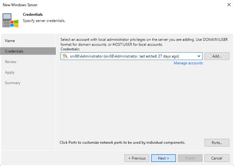 Step 3 Specify Credentials User Guide For Microsoft Hyper V