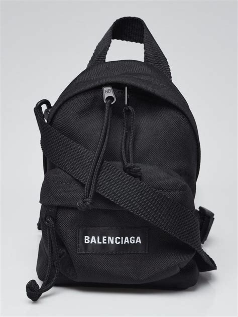 Balenciaga Black Nylon Oversized Mini Backpack Crossbody Bag Yoogis