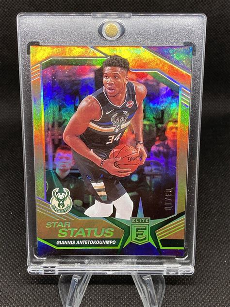 2019 20 Panini Donruss Elite Giannis Antetokounmpo Star Status Gold 10 Bucks🔥 Ebay