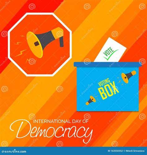 Día Internacional De La Democracia Stock De Ilustración Ilustración