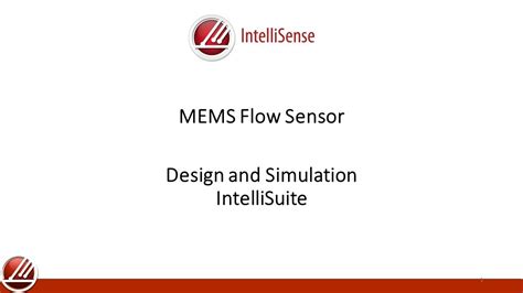 MEMS Flow Sensor Design And Simulation IntelliSuite YouTube