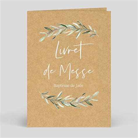 Livret De Messe Baptême Personnalisable Popcarte