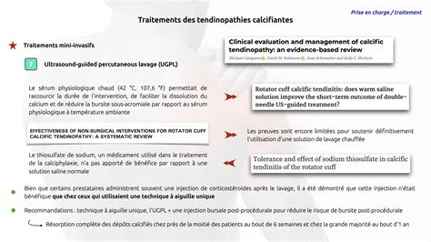 Module La tendinopathie calcifiante de l épaule Traitement Prise