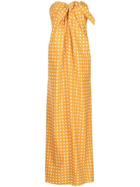 Caroline Constas Kaia Polka Dot Maxi Dress Farfetch