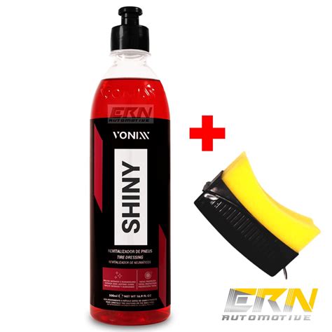 KIT REVITALIZADOR DE PNEU SHINY VONIXX APLICADOR PRETINHO Shopee Brasil