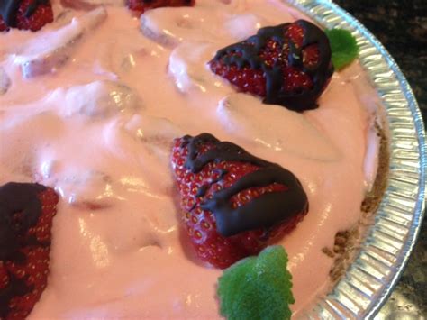 Chocolate Covered Strawberry Cream Pie Cookie Crust Sugar Or Sugar