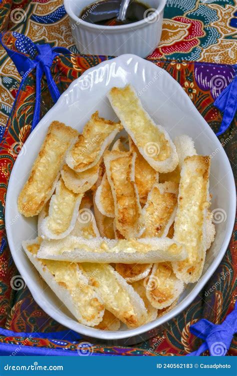 Brazilian Food Crunchy Beiju With Butter Stock Image Image Of Craft