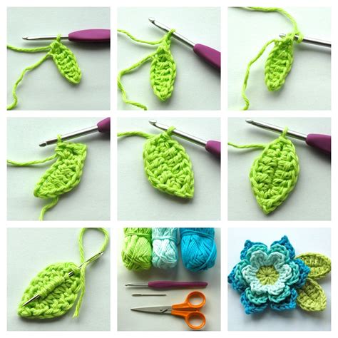 Crochet Flowers And Leaves Free Patterns From Sunshine Yellow Daffodils