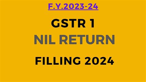 Gstr 1 Nil Return Kaise File Kare How To File Nil Gst Return Hindi