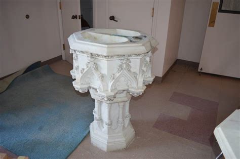 Parish Acquires Antique Baptismal Font St Ignatius Parish Mobile