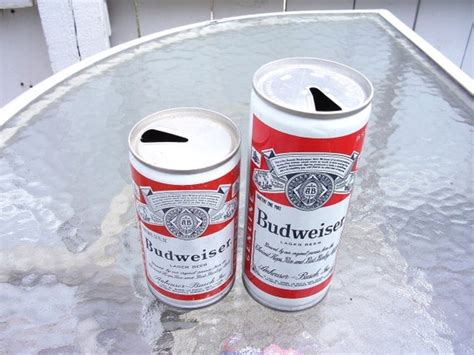 2 Vintage Budweiser Pull Tab Beer Cans