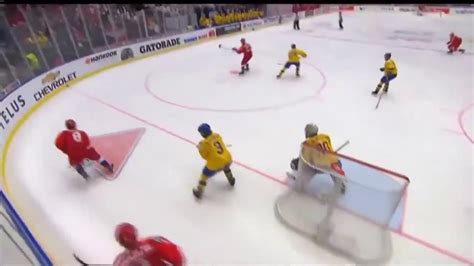 Vasili Podkolzin (#11) with a primary assist to tie the game 1-1 for Russia : canucks