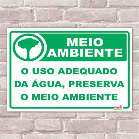 Placa Decorativa Sinalização Meio Ambiente 30X45Cm MadeiraMadeira