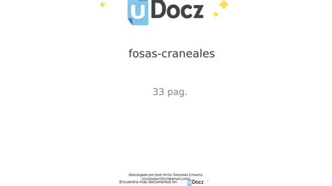 Fosas Craneales Jose Victor Gonzales Crisanto Udocz