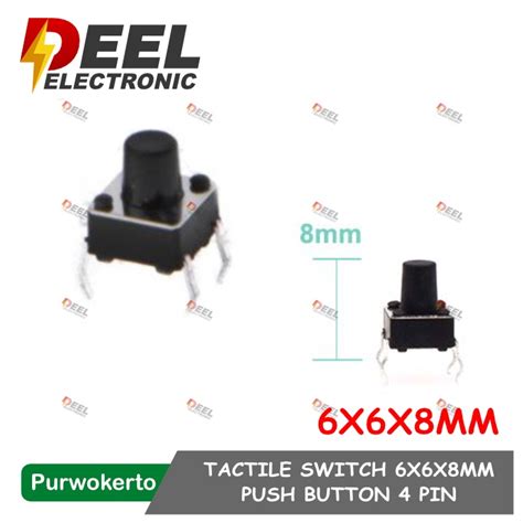 Jual Tactile Switch X X Mm Push Button X X Pin Micro Switch