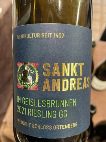 Weingut Schloss Ortenberg Sankt Andreas Im Geislesbrunnen Riesling Gg