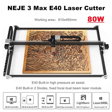 Neje 3 Max 80w Cnc Laser Cutter Metal Laser Engraver Router Printer